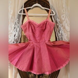 Vintage Western Costume Co Showgirl Dancer Sparkle Pink Dress